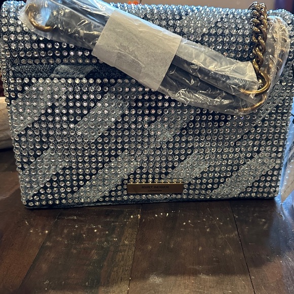 Kurt Geiger Mini Kensington Denim Crossbody - Picture 2 of 5